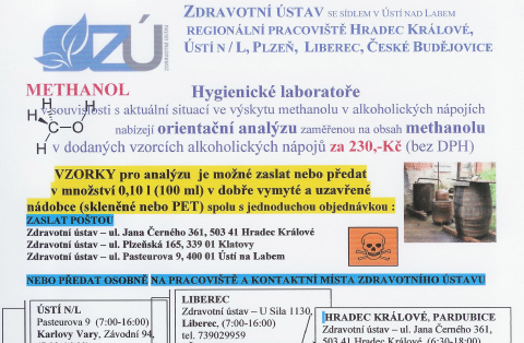 Leták - Methanol