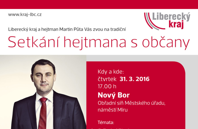 Občané Novoborska, zeptejte se hejtmana, zajímá ho i Váš názor!