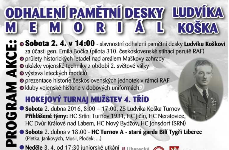 V Turnově odhalí pamětní desku Ludvíku Koškovi