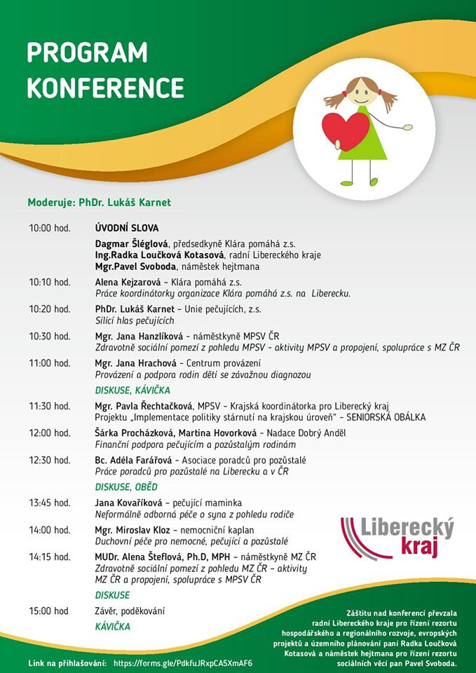 PODPORA pečujících - program a přednášející